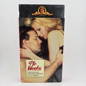 9 1/2 Weeks VHS 1987 Mickey Rourke Kim Basinger MGM Home Video Movie Tape